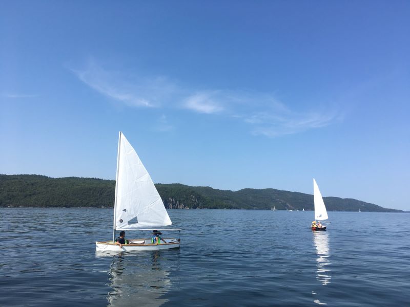 Two Split Rock Sailing Dinghies on Lake Champlain